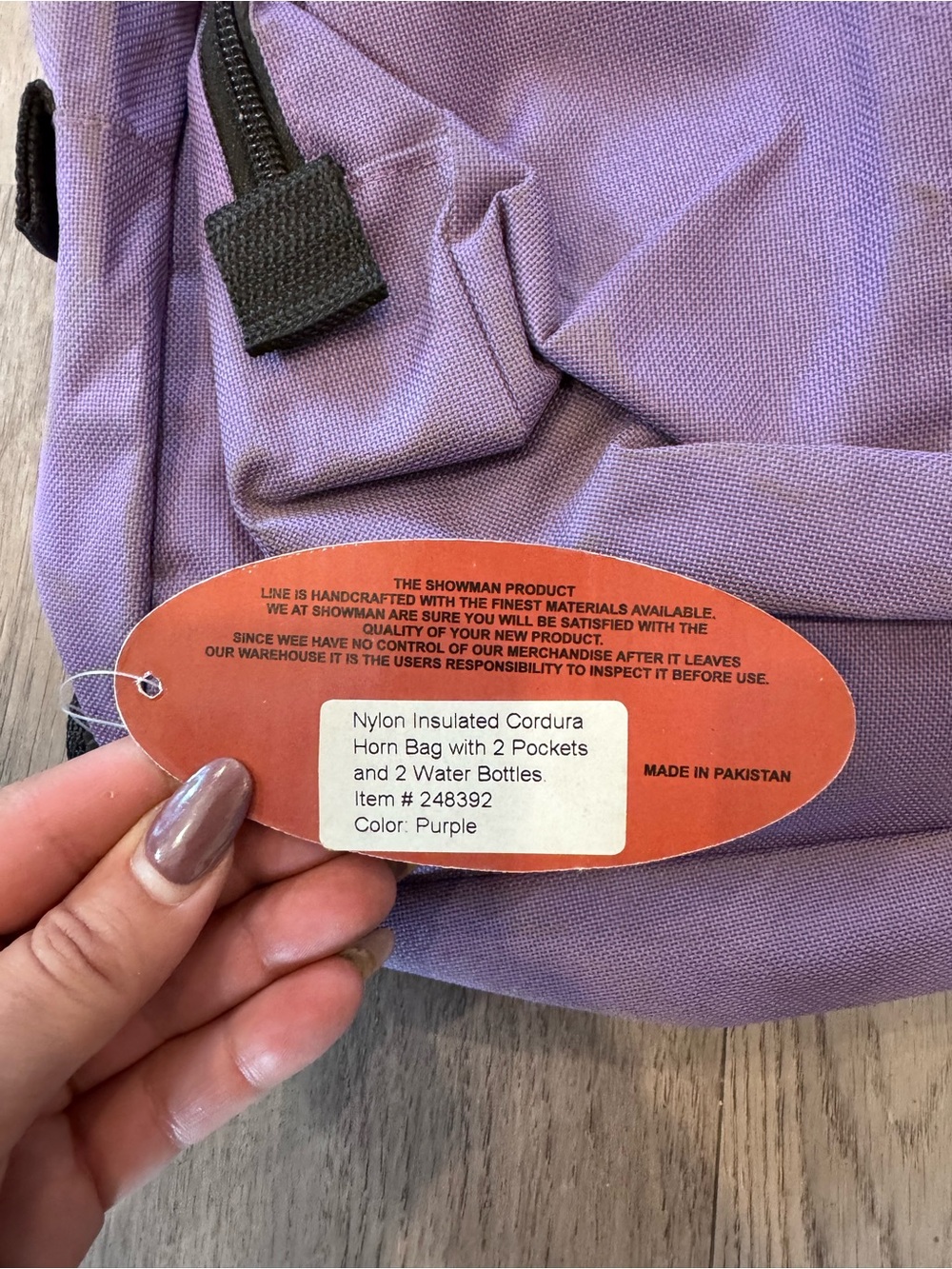 NWT Showman Western Cordura Nylon Insulated Saddle Horn Bag Purple Trail Riding - Picture 4 of 5